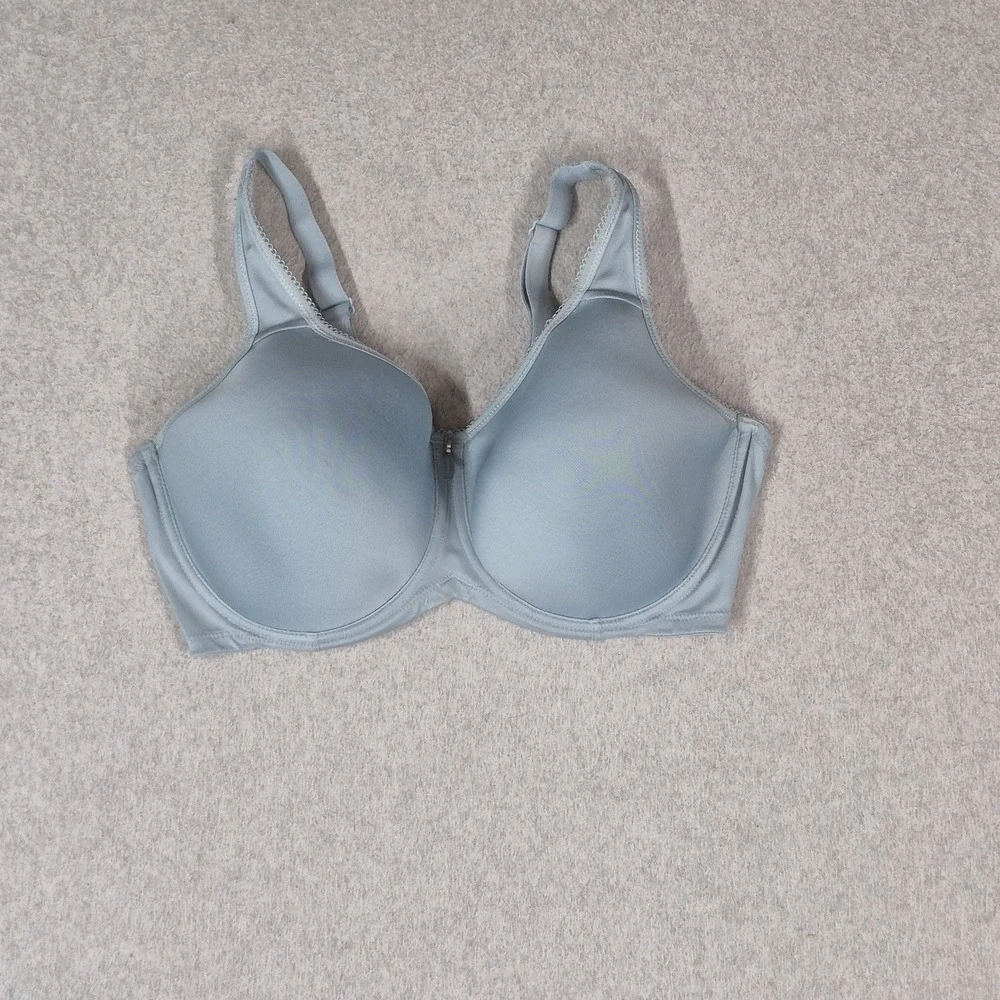 Wacoal Women Bra 38DDD Blue T Shirt Underwired Strap Adjustable